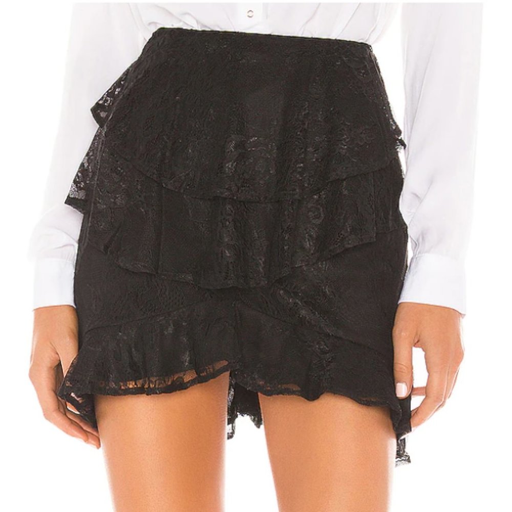 NEW W/ TAGS House of Harlow 1960 X Revolve Prisha Skirt, Size S, Black Lace